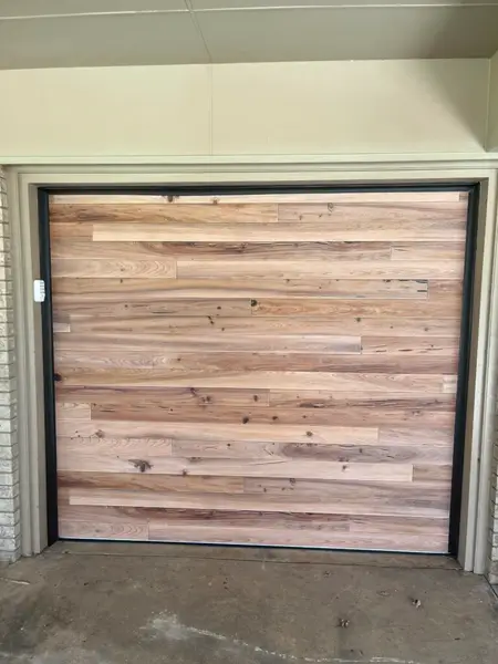 Wood Look Garage Door Installation in Kingsland — Garage door install